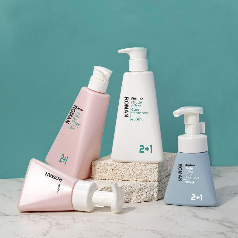 Triunghi 200 ml 400 ml PET de curățare facială spumă spumă flacon pompă sticla plastic spumă dozator de săpun lichid