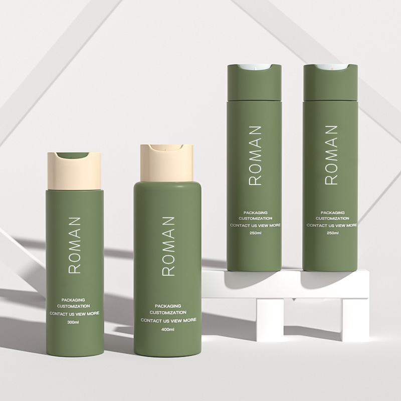 100ml 200ml 250ml 500ml Ambalaje cosmetice Strângeți sticla de șampon din plastic pentru animale de companie Flacon de loțiune cu capac de disc
