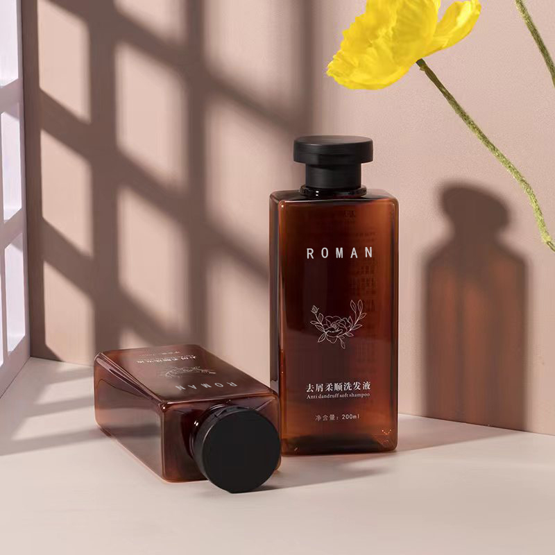 200 ml 300 ml par uscat stoarce ulei de păr sticla PET cu capac flip top șampon pătrat din plastic Sticla de loțiune cu gel de duș 200 ml 300 ml par uscat stoarce ulei de păr sticla PET cu capac flip top șampon pătrat din plastic Sticla de loțiune cu gel de duș