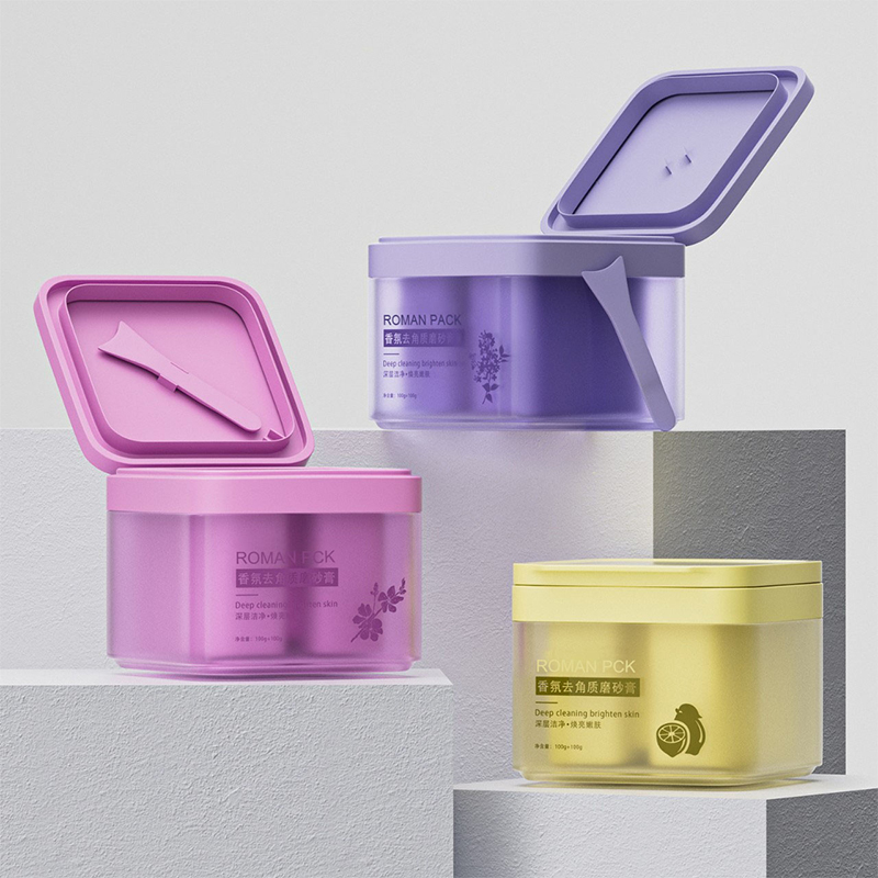 150g 300g plastic pătrat gol cosmetice pentru îngrijirea pielii cremă de albire unturi de corp borcan pentru protecție solară recipient hidratant cu lingură