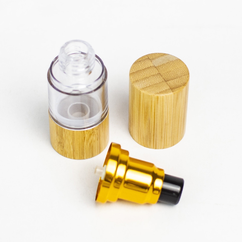 Ambalaj cosmetic din bambus 15ml 30ml 50ml 80ml 100ml 120ml Flacon de loțiune cu pompă fără aer Sticlă cosmetică din plastic fără aer Ambalaj cosmetic din bambus 15ml 30ml 50ml 80ml 100ml 120ml Flacon de loțiune cu pompă fără aer Sticlă cosmetică din plastic fără aer