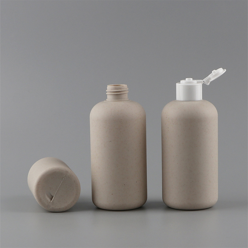 Biodegradabil 150ml 250ml 400ml 500ml Recipient pentru cosmetice Stoarce paie de grâu Flacon rotund de șampon Flacon de spălat corporal cu capac rabatabil Biodegradabil 150ml 250ml 400ml 500ml Recipient pentru cosmetice Stoarce paie de grâu Flacon rotund de șampon Flacon de spălat corporal cu capac rabatabil