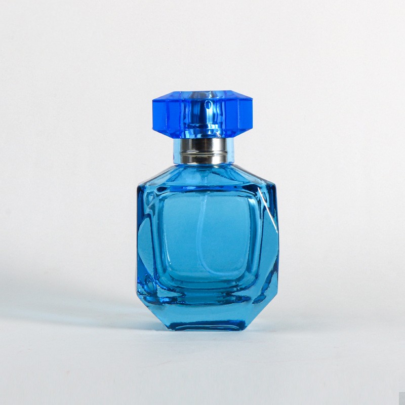 Spray de sticlă goală albastru Sticle de parfum Ambalare Sticla de sticlă Spray de sticlă goală albastru Sticle de parfum Ambalare Sticla de sticlă