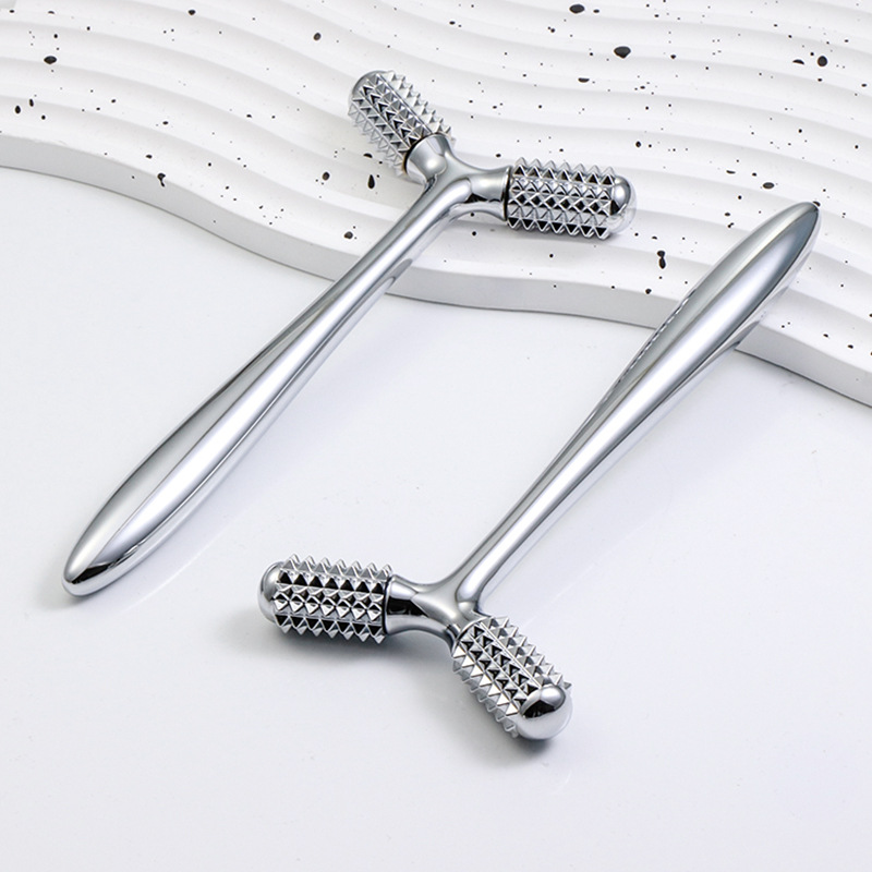 Set cadou pentru îngrijirea frumuseții în formă de Y Mini rolă 3d mâner metalic Masaj cu role pentru acasă Rolă pentru masaj pentru relaxare pentru ochi