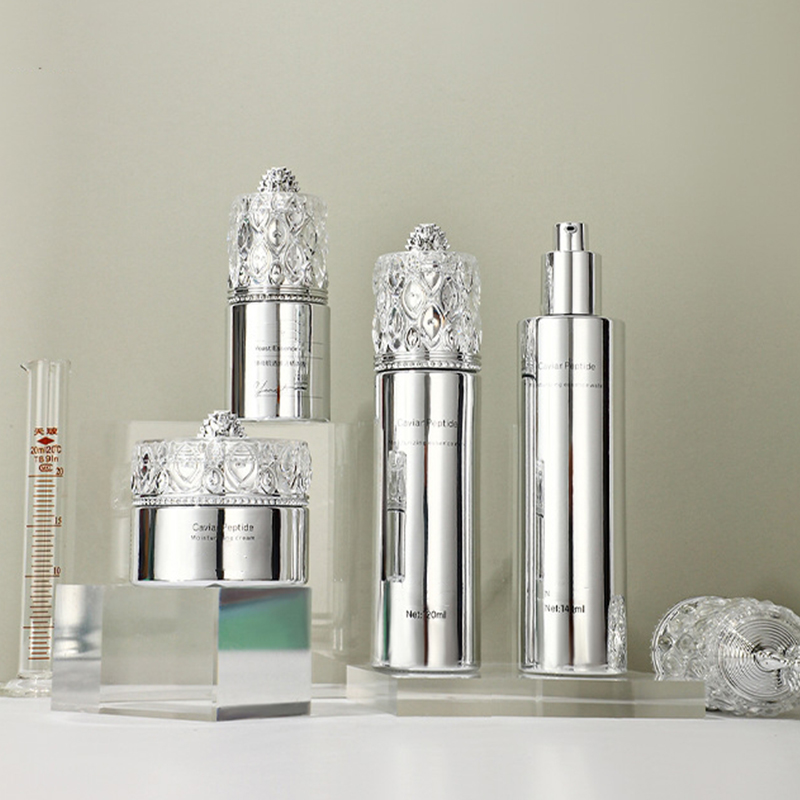 Logo Frosting Glass Sticle de loțiune Mască facială Îngrijirea pielii Ambalaj Recipient Cremă de față Flacon de sticlă