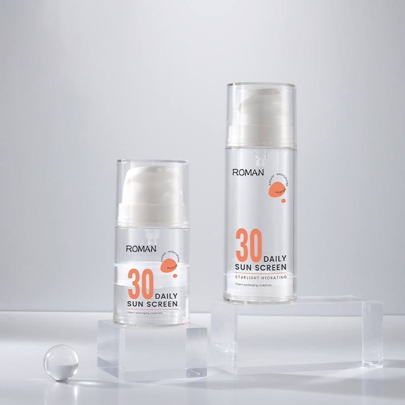 15ml 30ml 50ml 100ml 120ml Flacon cu pompă de ambalare fără aer alb transparent pentru ser de îngrijire a pielii Ulei de corp 15ml 30ml 50ml 100ml 120ml Flacon cu pompă de ambalare fără aer alb transparent pentru ser de îngrijire a pielii Ulei de corp