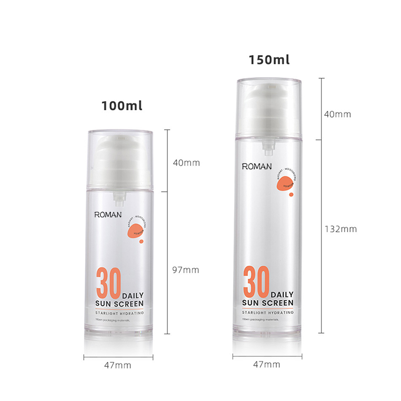 15ml 30ml 50ml 100ml 120ml Flacon cu pompă de ambalare fără aer alb transparent pentru ser de îngrijire a pielii Ulei de corp 15ml 30ml 50ml 100ml 120ml Flacon cu pompă de ambalare fără aer alb transparent pentru ser de îngrijire a pielii Ulei de corp