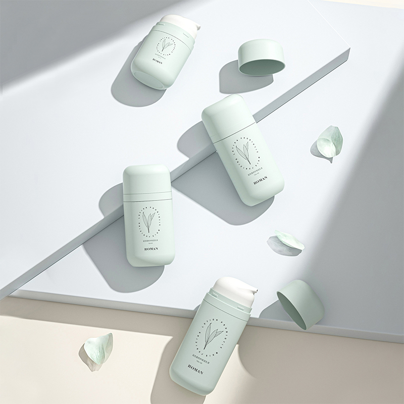 Sticle goale de 50 ml, 80 ml, 100 ml, ovale, din plastic verde, PP, cu pompă de loțiune fără aer pentru fond de ten și flacon de cremă de față pentru îngrijirea pielii Sticle goale de 50 ml, 80 ml, 100 ml, ovale, din plastic verde, PP, cu pompă de loțiune fără aer pentru fond de ten și flacon de cremă de față pentru îngrijirea pielii