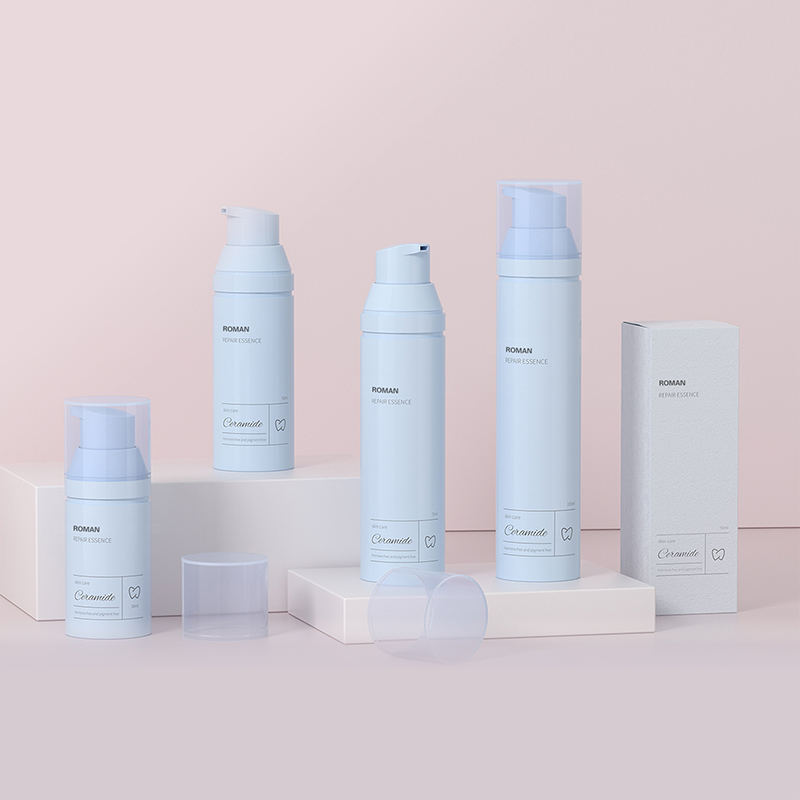 Flacon cu pompă fără aer pentru cremă de față Cosmetică Spf pentru protecție solară Recipient pentru sticlă Ambalaj cosmetic de înaltă calitate