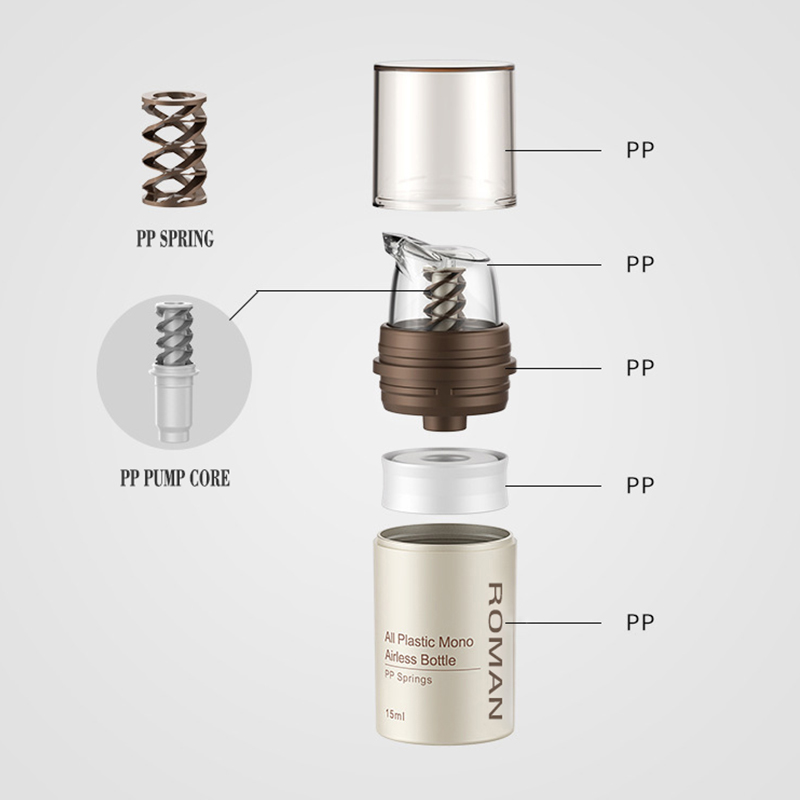 Cremă cosmetică fără aer din plastic maro Flacon transparent cu pompă Dispenser pentru îngrijirea pielii Recipient de machiaj pentru loțiune cu gel cremă Cremă cosmetică fără aer din plastic maro Flacon transparent cu pompă Dispenser pentru îngrijirea pielii Recipient de machiaj pentru loțiune cu gel cremă