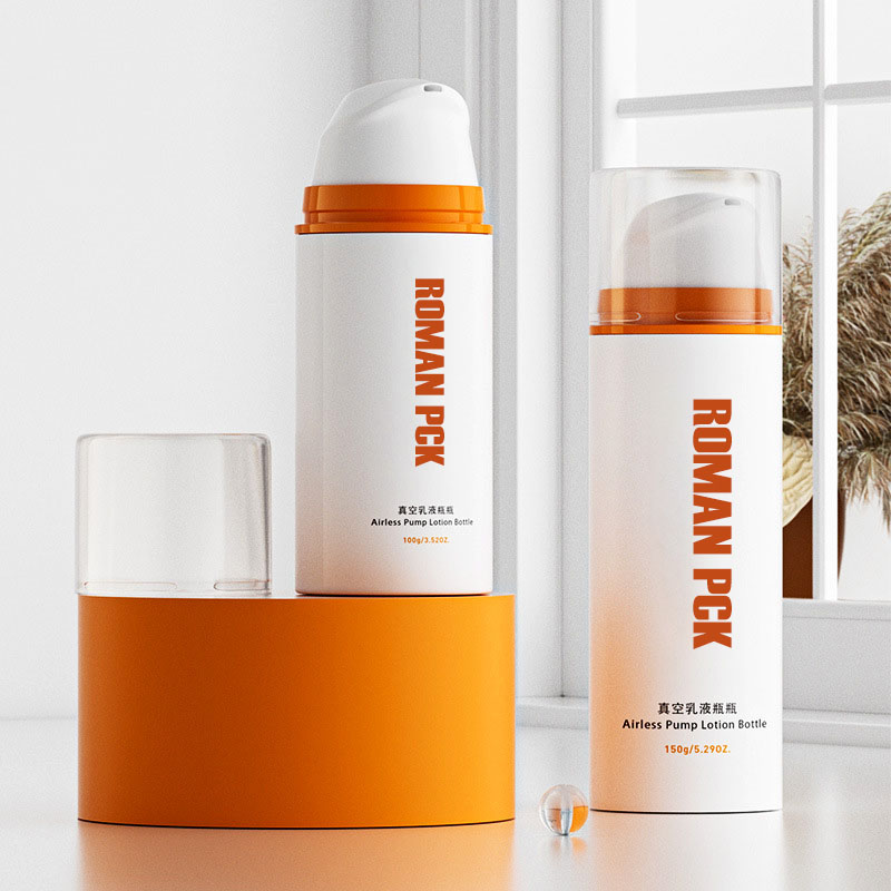 Seria de sticle cosmetice fără aer 30 ml 50 ml 100 ml Flacon alb cu pompă fără aer Loțiune cu vid Esență Cremă de față Flacon fără aer