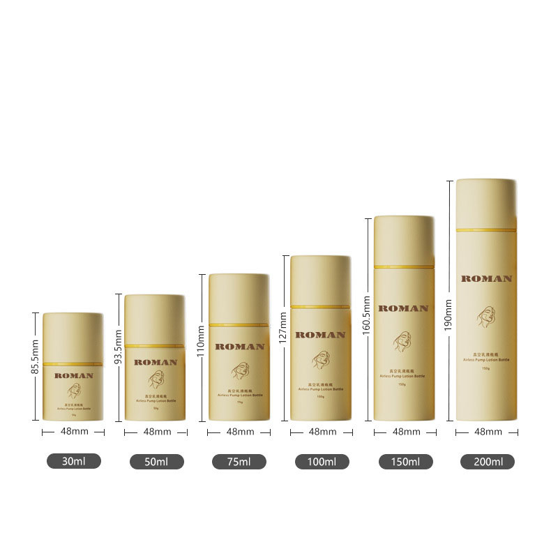 Fond de ten reîncărcat gol Cremă de față Cremă pentru ochi Set sticle fără aer Sticle cu pompă fără aer Ambalaj cosmetic de lux Fond de ten reîncărcat gol Cremă de față Cremă pentru ochi Set sticle fără aer Sticle cu pompă fără aer Ambalaj cosmetic de lux