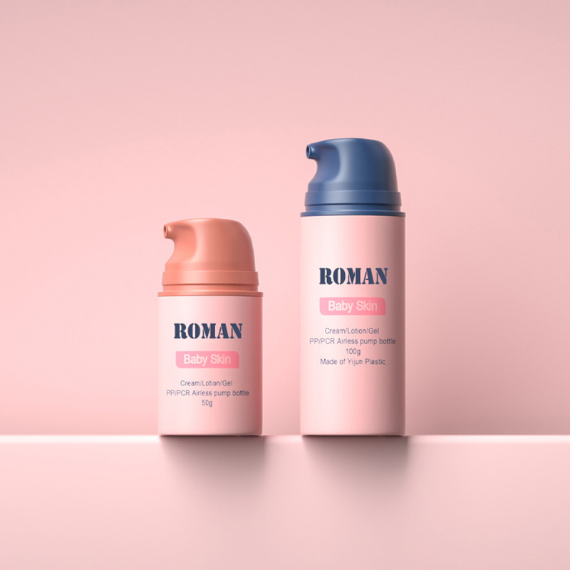 Probă gratuită, mată, 30 ml 50 ml, sticle cu pompă de loțiune fără aer din plastic pentru ser de îngrijire a pielii Recipiente fără aer pentru cremă pentru copii