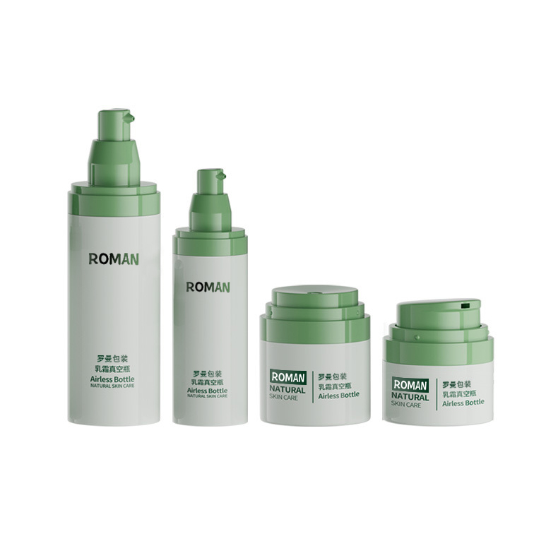 Ambalaj cosmetice din plastic Flacon cremă facială 30 ml 50 ml 80 ml Set sticle verde cu pompă fără aer cu galvanizare pentru sticla cu ser anti-îmbătrânire Ambalaj cosmetice din plastic Flacon cremă facială 30 ml 50 ml 80 ml Set sticle verde cu pompă fără aer cu galvanizare pentru sticla cu ser anti-îmbătrânire