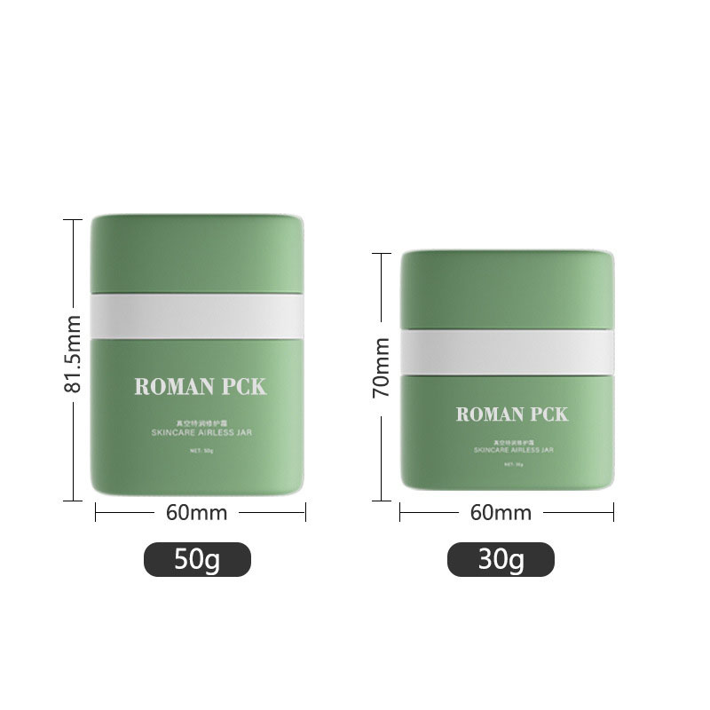 Borcane rotunde pentru cremă cu pompă fără aer, 15 g, 30 g, 50 g, cu perete dublu PP cu capac din plastic pentru creme hidratante pentru ruj fard de obraz Borcane rotunde pentru cremă cu pompă fără aer, 15 g, 30 g, 50 g, cu perete dublu PP cu capac din plastic pentru creme hidratante pentru ruj fard de obraz