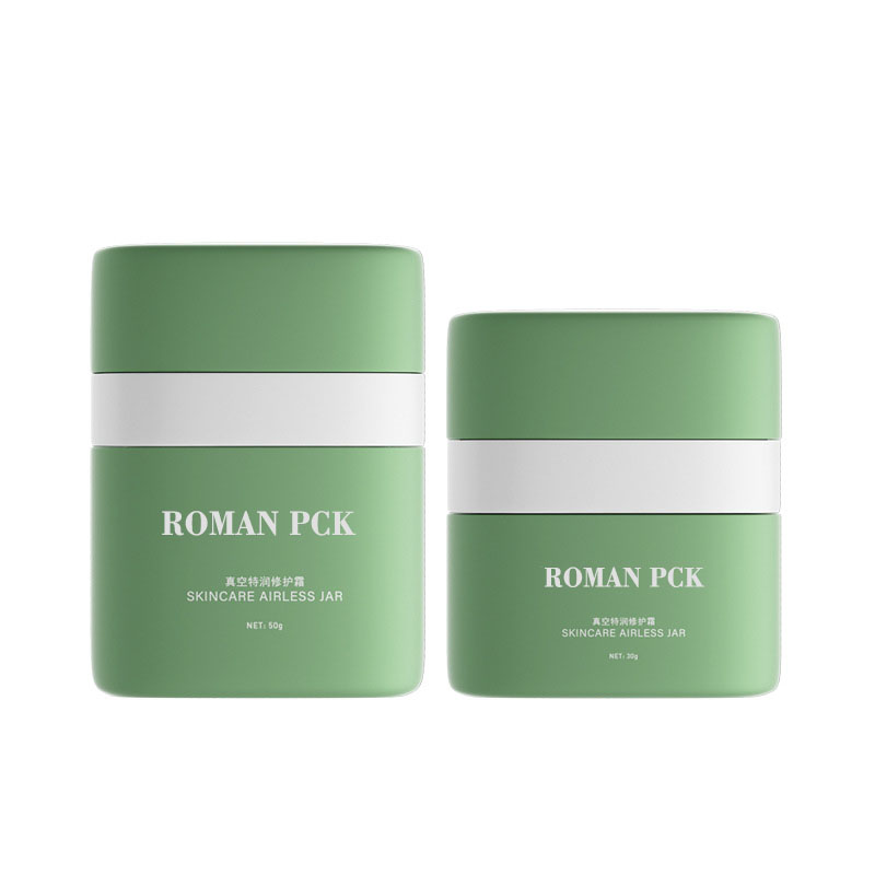 Borcane rotunde pentru cremă cu pompă fără aer, 15 g, 30 g, 50 g, cu perete dublu PP cu capac din plastic pentru creme hidratante pentru ruj fard de obraz Borcane rotunde pentru cremă cu pompă fără aer, 15 g, 30 g, 50 g, cu perete dublu PP cu capac din plastic pentru creme hidratante pentru ruj fard de obraz