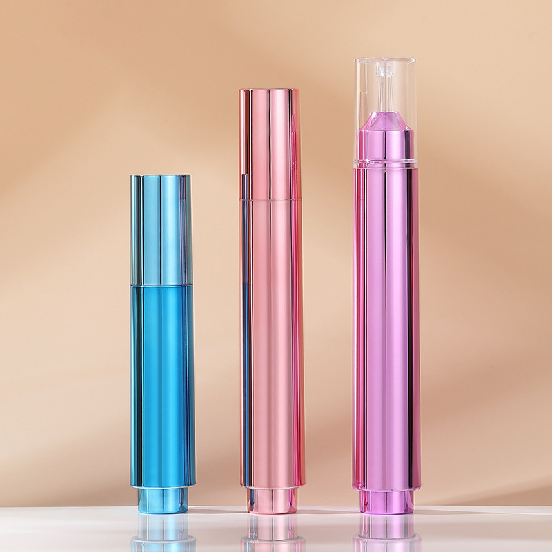 5ml 10ml 15ml Pompă de ser fără aer Flacon cu seringă Flacon de loțiune din plastic în formă de fiolă pentru îngrijirea pielii Cremă de curățare a feței pentru ochi