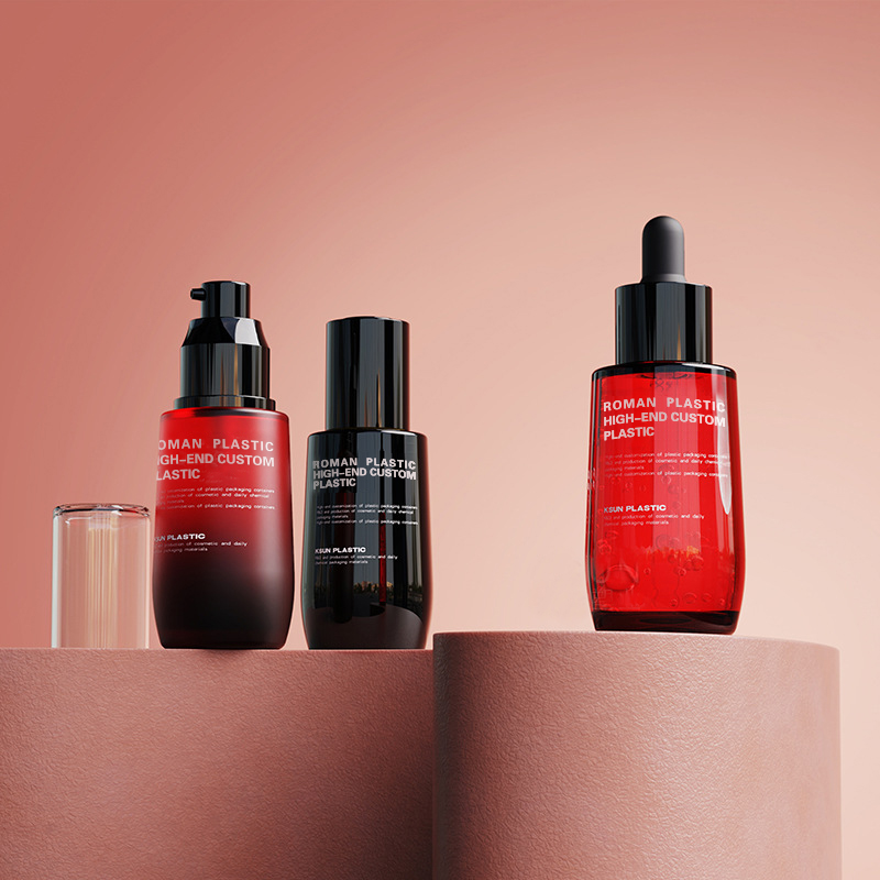 Flacon de ulei cosmetic reîncărcat, 50 ml, roșu de vin, PETG, pentru îngrijirea feței, flacon picurător cu picurător pentru set de sticle de cremă Flacon de ulei cosmetic reîncărcat, 50 ml, roșu de vin, PETG, pentru îngrijirea feței, flacon picurător cu picurător pentru set de sticle de cremă