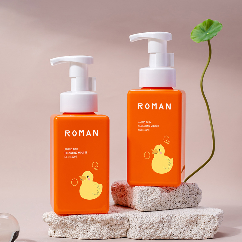 250Ml 300ml 450Ml 500ml 650Ml Sticla cu spuma de curatare pentru ingrijirea pielii Sticla patrata pentru sampon pentru gene Sticla cu spuma Ambalaj articole de toaleta pentru hotel