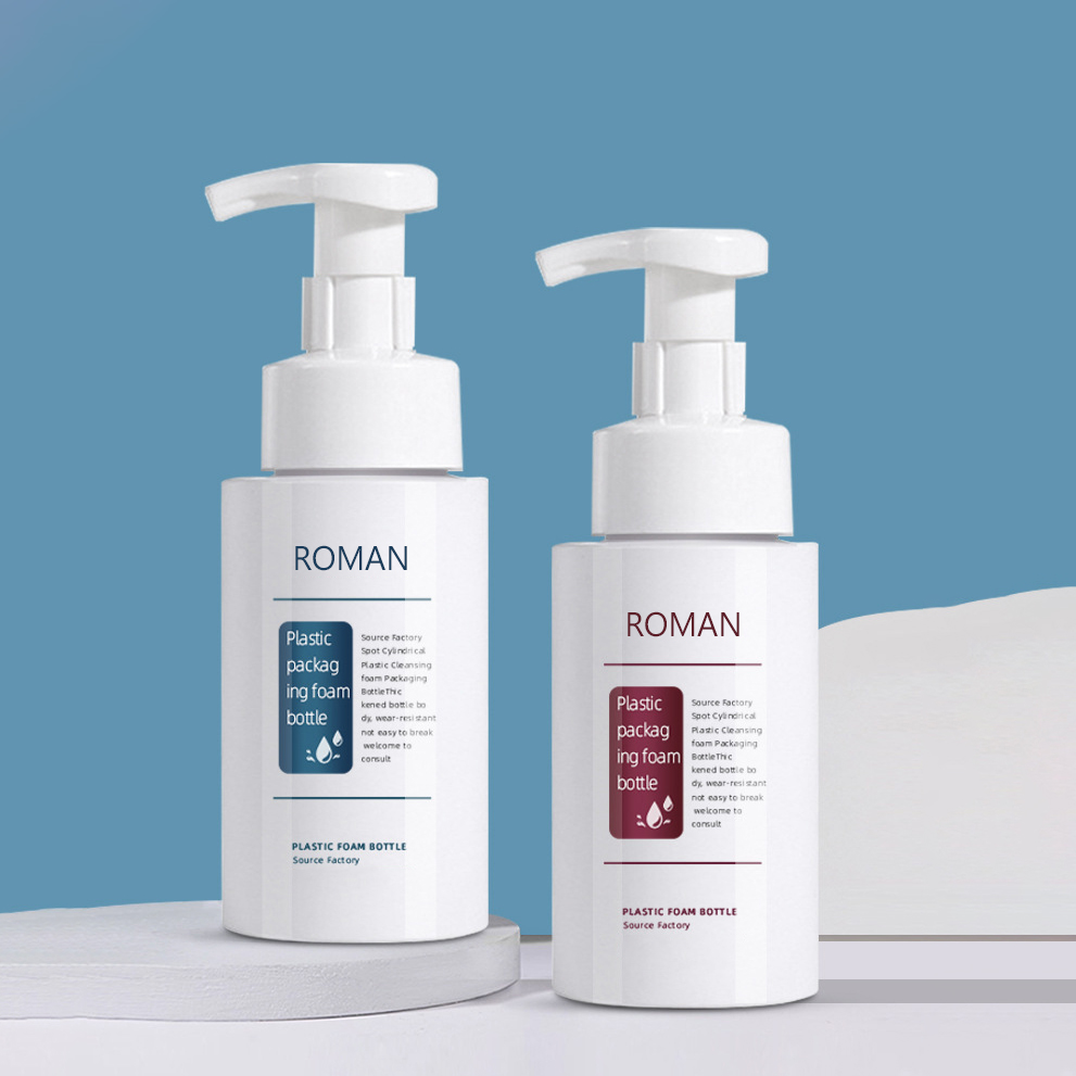 Dezinfectant de mâini rotund, drăguț, spumă de curățare, pompă, 200 ml, 300 ml, 500 ml, dimensiuni pentru ambalaj șampon pentru curățarea feței