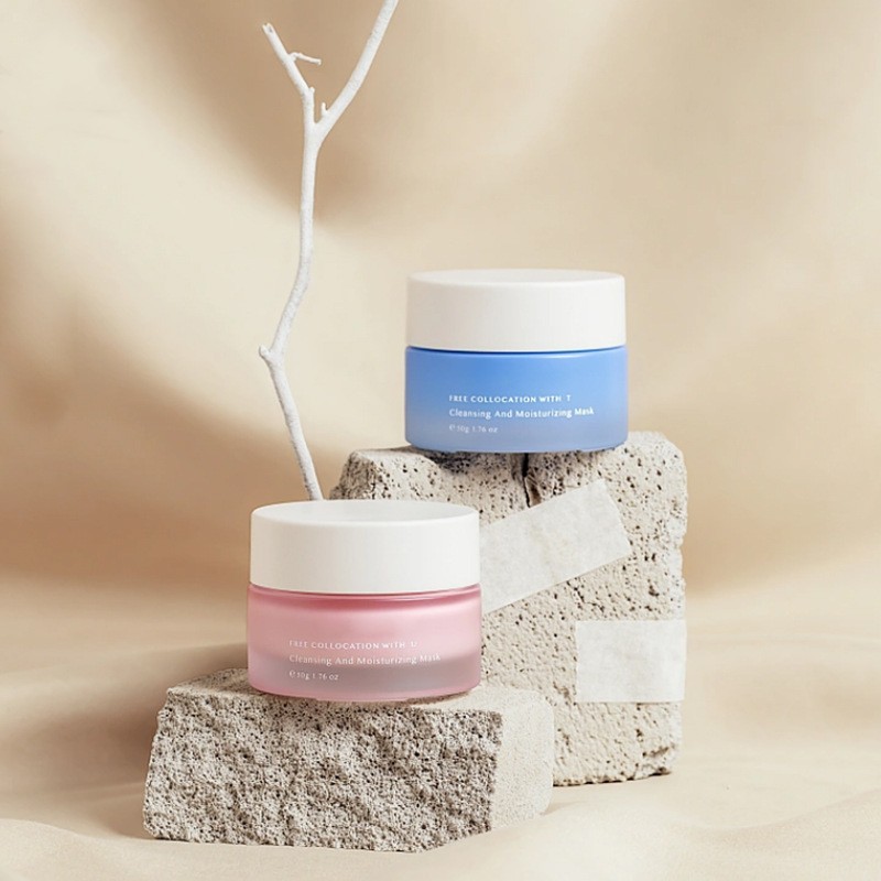 Borcan rotund clasic pentru cremă de sticlă Ambalaj cosmetic pentru cremă de față și ochi Borcan rotund clasic pentru cremă de sticlă Ambalaj cosmetic pentru cremă de față și ochi