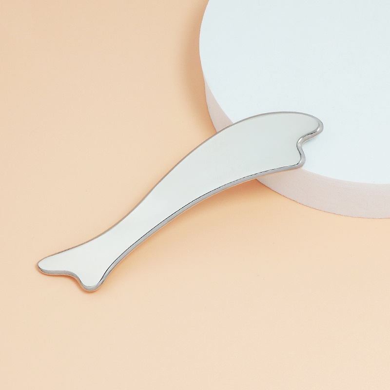 Placă Gua Sha din aliaj de zinc în formă de pește, cu culori și logo personalizate
