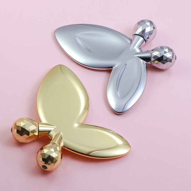 Rolă de masaj facial în formă de fluture din aliaj de zinc