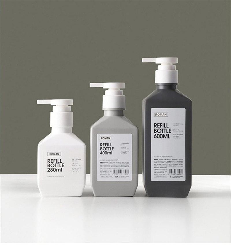 300ml 400ml 600ml sticle de loțiune din plastic PE Sticle de șampon Loțiune de spălat pentru corp Flacon de lapte de corp pentru ambalarea produselor cosmetice 300ml 400ml 600ml sticle de loțiune din plastic PE Sticle de șampon Loțiune de spălat pentru corp Flacon de lapte de corp pentru ambalarea produselor cosmetice