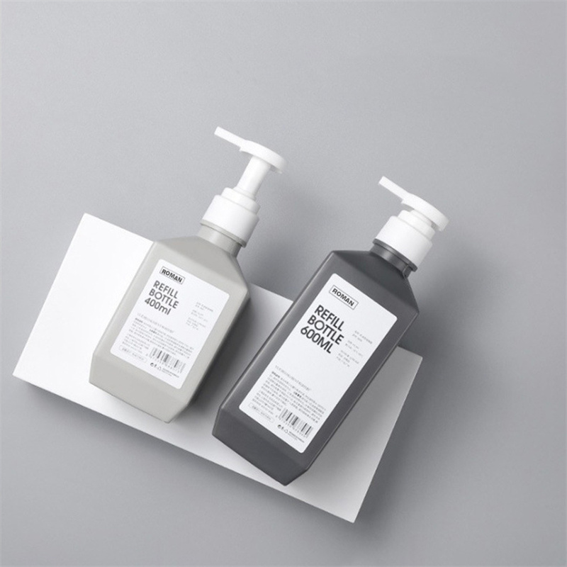 300ml 400ml 600ml sticle de loțiune din plastic PE Sticle de șampon Loțiune de spălat pentru corp Flacon de lapte de corp pentru ambalarea produselor cosmetice