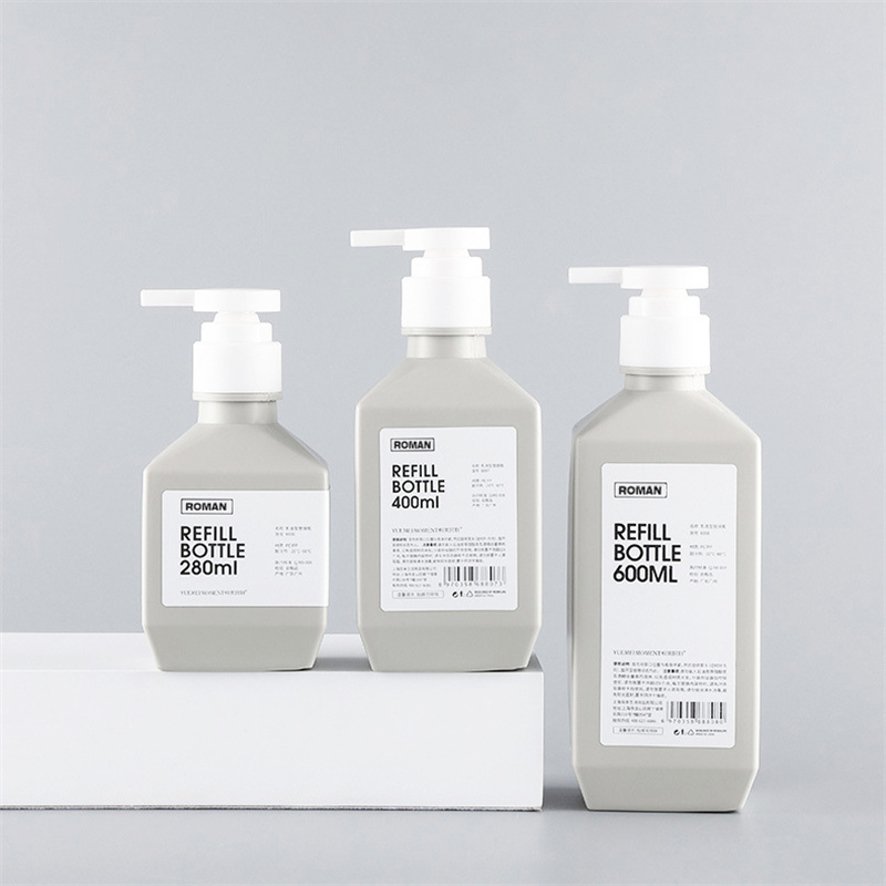 300ml 400ml 600ml sticle de loțiune din plastic PE Sticle de șampon Loțiune de spălat pentru corp Flacon de lapte de corp pentru ambalarea produselor cosmetice 300ml 400ml 600ml sticle de loțiune din plastic PE Sticle de șampon Loțiune de spălat pentru corp Flacon de lapte de corp pentru ambalarea produselor cosmetice