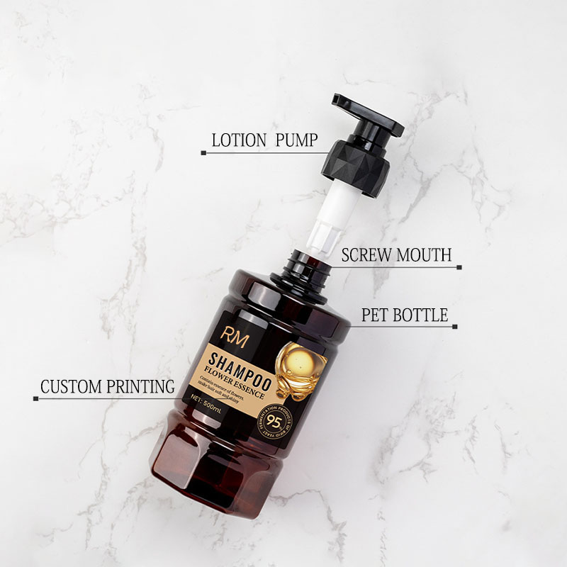 Flacon de 500 ml din plastic cu pompă petale de animale de companie cu pompă cu șurub Flacon de șampon pentru hotel de valoare ridicată pentru ambalaj de îngrijire personală Flacon de 500 ml din plastic cu pompă petale de animale de companie cu pompă cu șurub Flacon de șampon pentru hotel de valoare ridicată pentru ambalaj de îngrijire personală