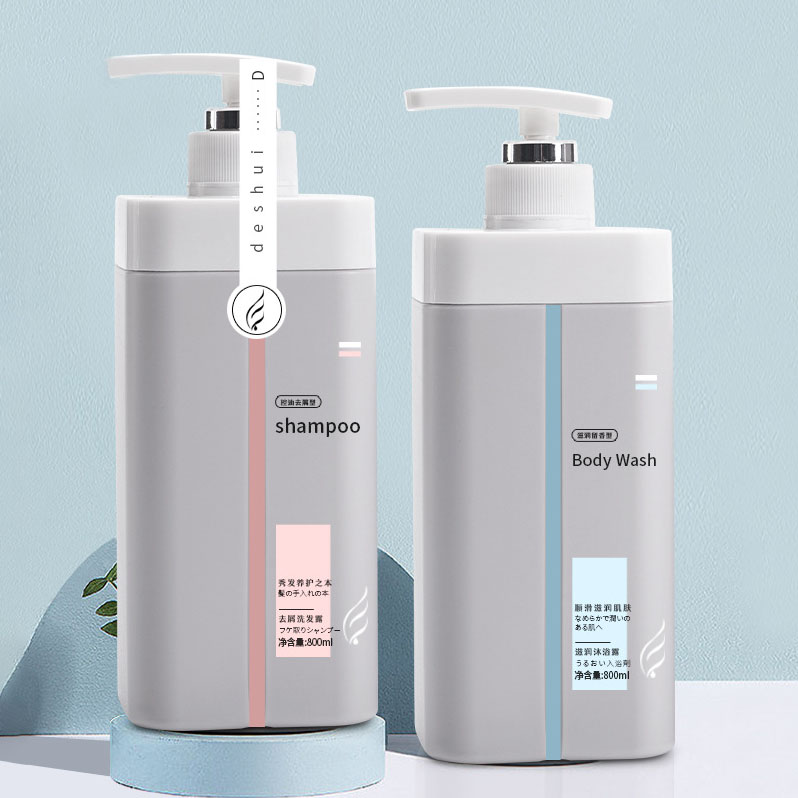 Sticle de ambalare din plastic de 500 ml și 800 ml de mare capacitate pentru loțiune de îngrijire a pielii Recipient pentru tonic pentru păr Flacon gol pentru șampon și balsam