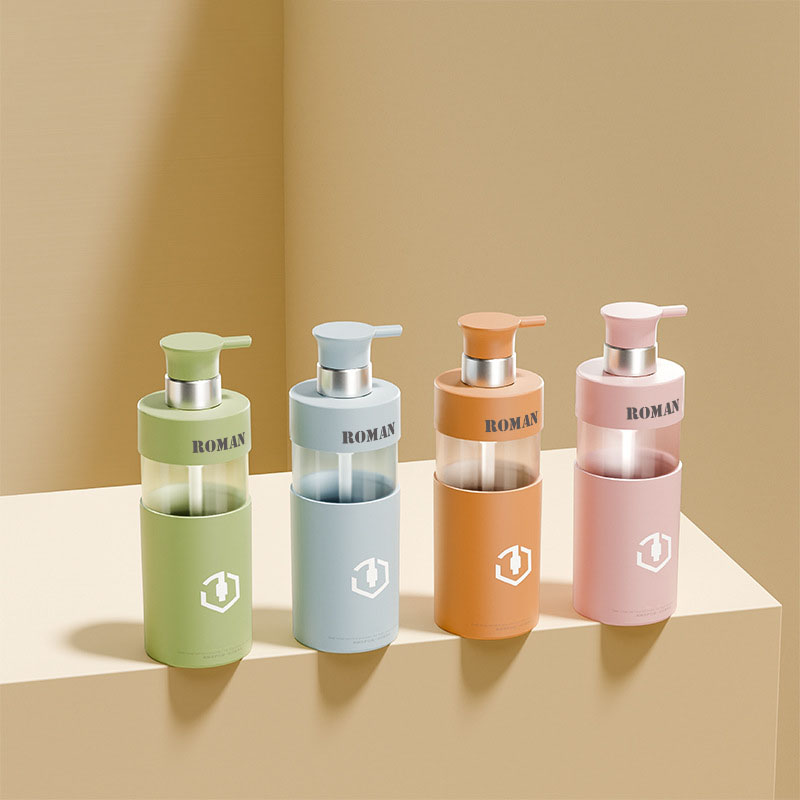 Flacon de loțiune de corp de lux 100 ml 200 ml 300 ml 450 ml 500 ml 700 ml Set de sticle de șampon și balsam din plastic PET Ambalaj cosmetic pentru gel de duș