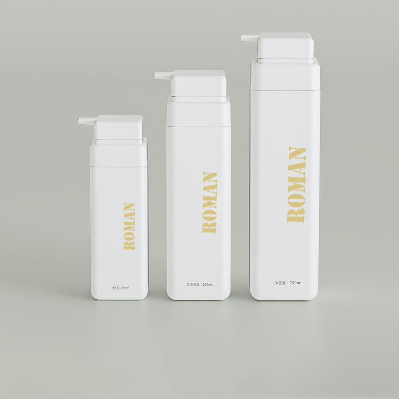 Sticlă de șampon, goală, de lux, din plastic, cu ulei de corp, 300 ml, 500 ml, 750 ml, flacon cu pompă de loțiune cosmetică mată pentru gel de duș cu lapte