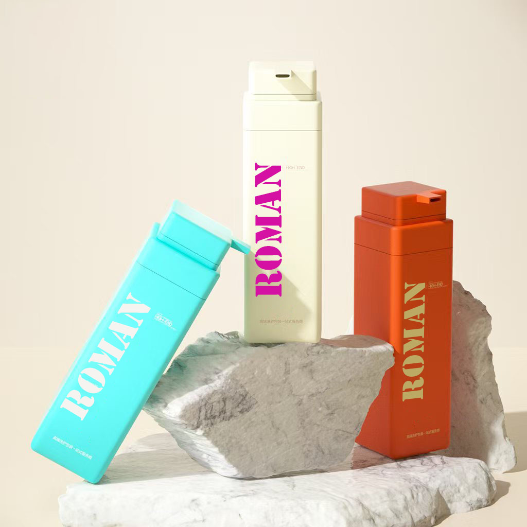 Sticlă de șampon, goală, de lux, din plastic, cu ulei de corp, 300 ml, 500 ml, 750 ml, flacon cu pompă de loțiune cosmetică mată pentru gel de duș cu lapte Sticlă de șampon, goală, de lux, din plastic, cu ulei de corp, 300 ml, 500 ml, 750 ml, flacon cu pompă de loțiune cosmetică mată pentru gel de duș cu lapte