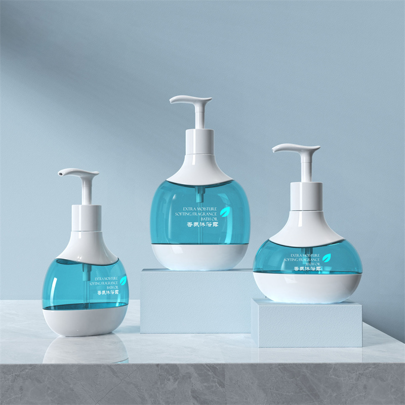 Sunshine 300ml 400ml 500ml Sticla cu emulsie en-gros Flacon de loțiune pentru copii din plastic PET Dozator de cosmetice Sticla goală de emulsie