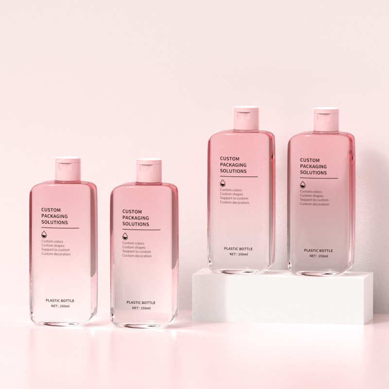 Flacon plat pentru cremă hidratantă pentru masaj de 250 ml, pentru curățarea feței, recipient pentru loțiune de corp, gel de duș, flacon de șampon pentru protecție solară