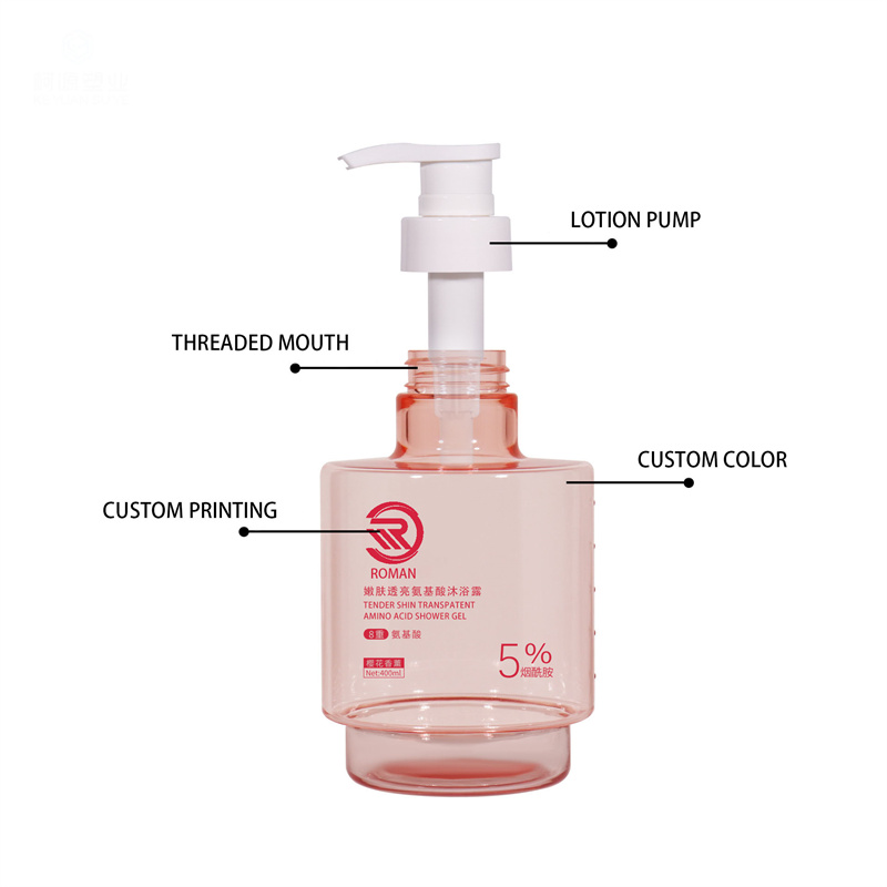 Nou Sosire Premium Roz 250ml 300ml 400ml Mat Transparent Gol Rotund de lux Ulei de corp de îngrijire a pielii Ser de față Pompă și flacon de loțiune cu ambalaj Nou Sosire Premium Roz 250ml 300ml 400ml Mat Transparent Gol Rotund de lux Ulei de corp de îngrijire a pielii Ser de față Pompă și flacon de loțiune cu ambalaj