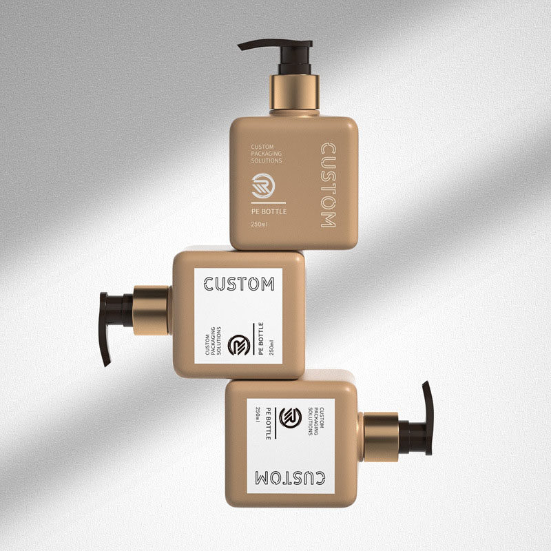 Șampon pătrat din plastic PET reciclat popular pentru îngrijirea pielii, unt de corp, sticle cu ulei, dimensiuni 150 ml, 200 ml, 250 ml, cu serigrafie Șampon pătrat din plastic PET reciclat popular pentru îngrijirea pielii, unt de corp, sticle cu ulei, dimensiuni 150 ml, 200 ml, 250 ml, cu serigrafie