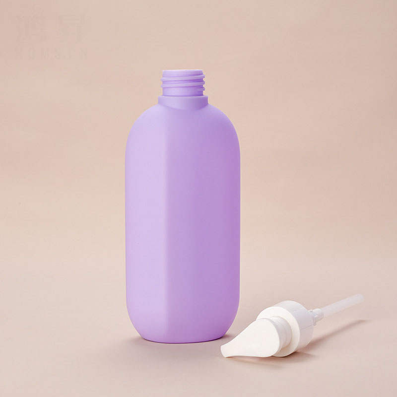 Violet 300 ml HDPE Loțiune pentru corp plat Sticle de plastic cu capac de pompă Sticle de gel de duș Recipient de ambalare pentru cosmetice Violet 300 ml HDPE Loțiune pentru corp plat Sticle de plastic cu capac de pompă Sticle de gel de duș Recipient de ambalare pentru cosmetice