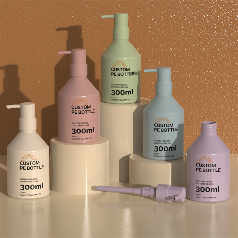 Fiabil 300 ml din plastic pentru umăr oblic loțiune pompă sticlă cosmetică pentru spălat corp ulei de curățare sticle dozator cu duză lungă pentru îngrijirea părului