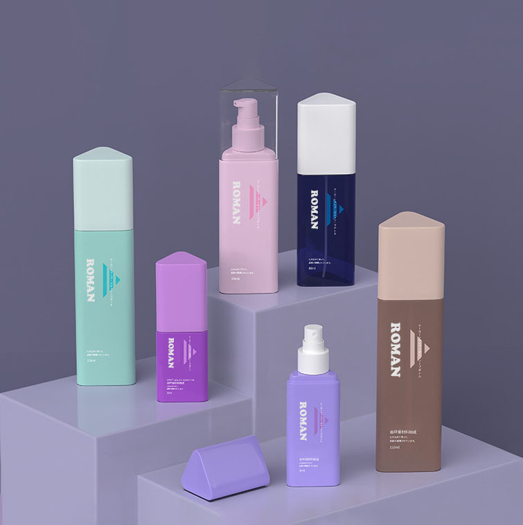 Plastic de încredere 30ml 50ml 80ml Șampon triunghiular Recipient pentru gel de duș Balsam de păr Lotiunea Pompă Sticla pentru curățarea feței