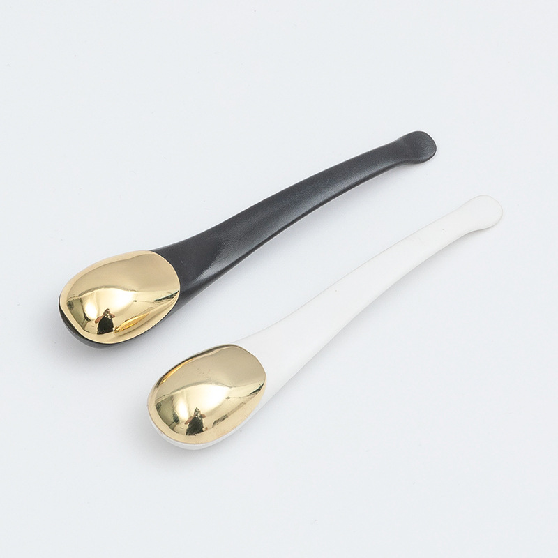 Linguriță pentru spatulă cosmetică auriu, argintiu, de metal de înaltă calitate, pentru cremă pentru ochi, pentru machiaj pentru frumusețe, lingură pentru mască facială Linguriță pentru spatulă cosmetică auriu, argintiu, de metal de înaltă calitate, pentru cremă pentru ochi, pentru machiaj pentru frumusețe, lingură pentru mască facială