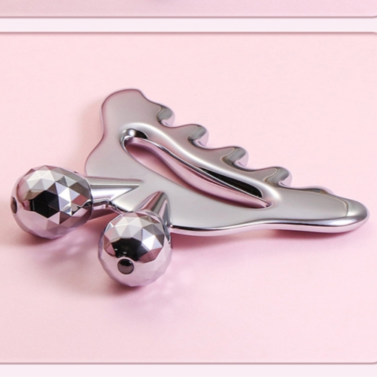 Rolă de masaj facial din aliaj de zinc cu masaj pentru cap Rolă de masaj facial din aliaj de zinc cu masaj pentru cap